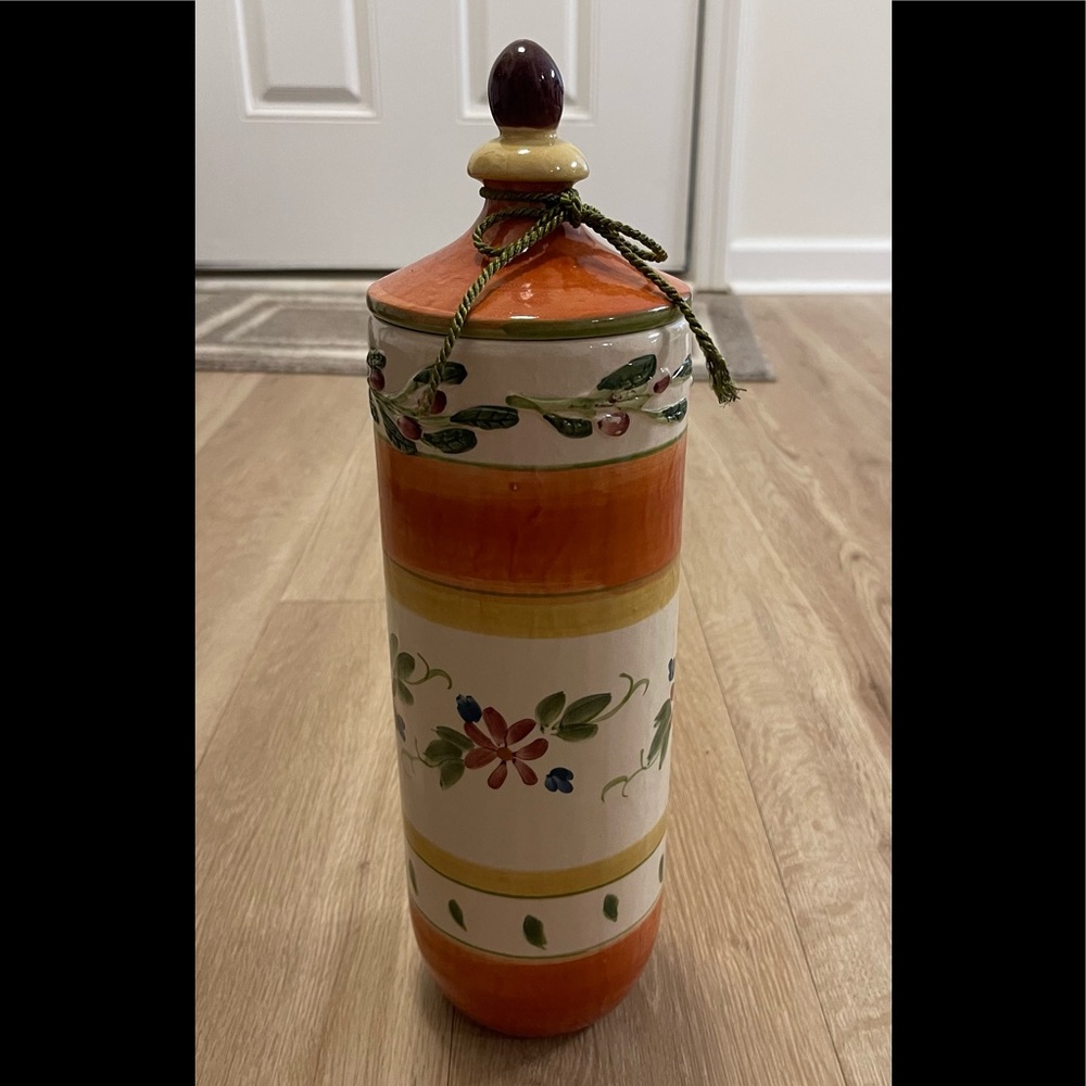 Decorative Porcelain Cylinder Canister